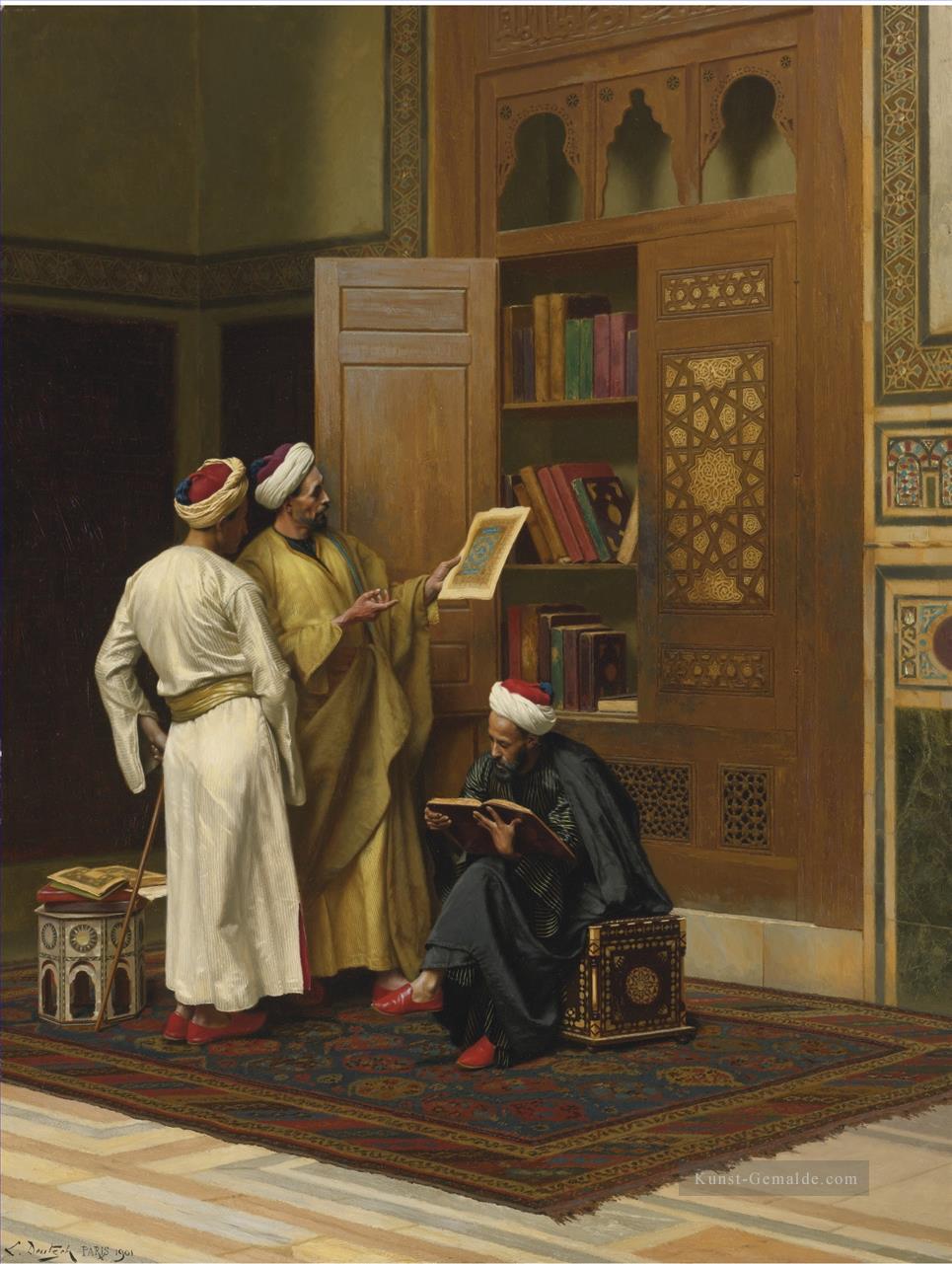 THE SCHOLARS Ludwig Deutsch Orientalismus Araber Ölgemälde